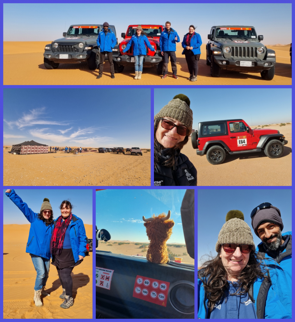 A collage of the Dakar 2022 team