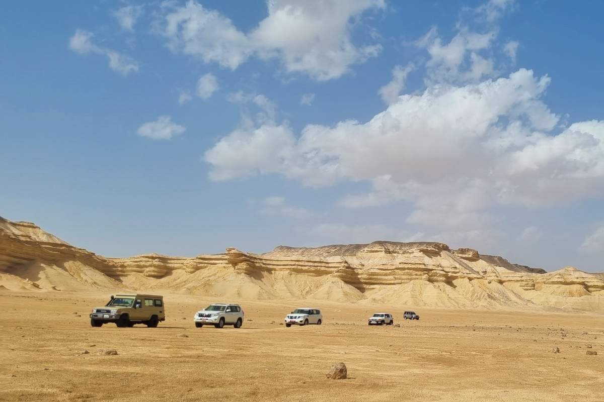 A view looking towards the ruined city of Ubar in the Rub al Khali desert