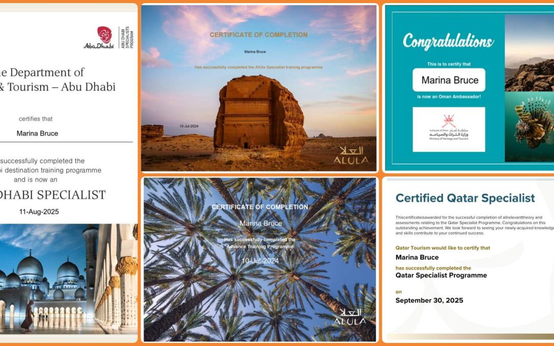 🌍 Proudly Certified – Continuing My Journey as a Middle East Travel Specialist