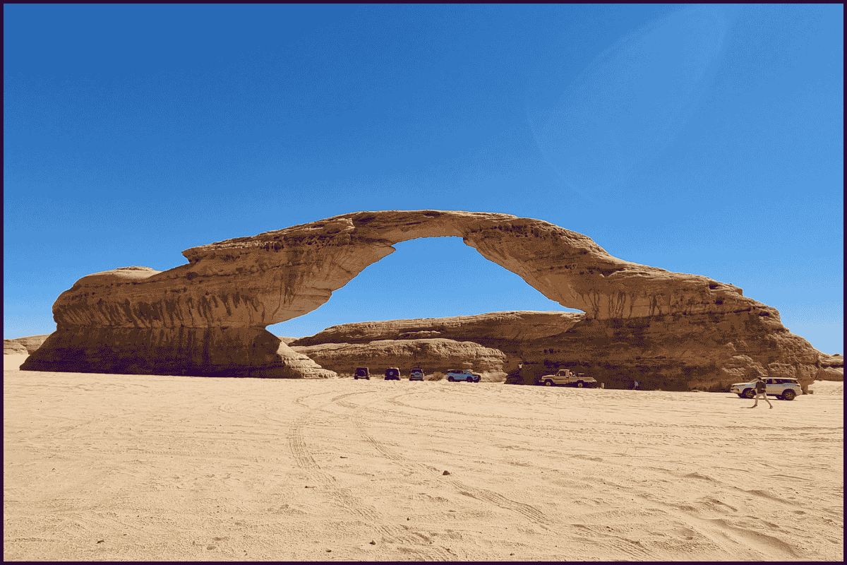 huge rock arch